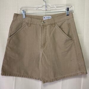 Columbia Hiking Shorts 100% Cotton CanvasTan Women's sz 10 / 6 in Inseam